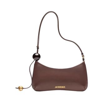 Jacquemus Shoulder Bags, female, Brown, Size: ONE SIZE Brown Leather Shoulder Bag