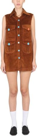 Cormio Sleeveless Mini Corduroy Dress