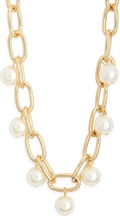 BaubleBar Faux Pearl Charm Necklace at Nordstrom Rack