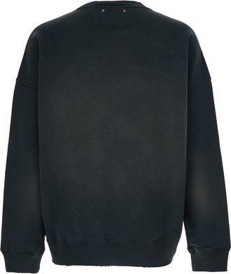 Golden Goose Mens Crewneck Sweatshirt Grey Cotton Sweatshirts Sweater
