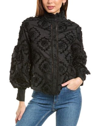 Gracia Floral Ribbon Top