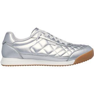 Skechers BOBS Billie Wild Comfort Polyurethane Womens Silver Trainers Pu - Size UK 6