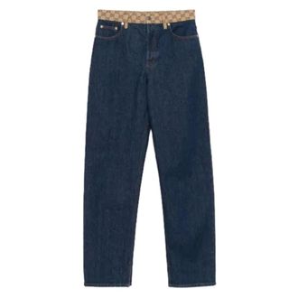 Gucci Straight Jeans, female, Blue, Size: W26 Blue Stylish Womens Jeans