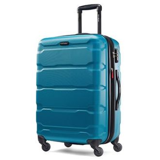 Samsonite Omni PC Checked-Medium 24-Inch Hardside Expandable Luggage with Spinner Wheels in Caribbean Blue at Nordstrom