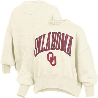 Pressbox Womens Pressbox Natural Oklahoma Sooners Oversized Waist-Length Crewneck Sweatshirt at Nordstrom, Size Xx-Large