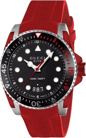 Gucci Accessoires, Heren, Rood, ONE Size, Duikhorloge