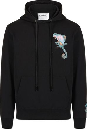 Iceberg Slim fit hoodie - Heren - Hoodies - Zwart - L - Katoen - Hoodies & sweatvesten
