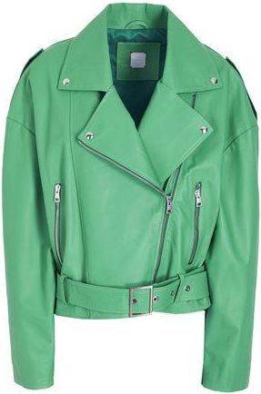 8 by YOOX LEATHER OVERSIZE BOXY BIKER JACKET