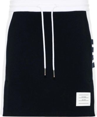Thom Browne Klassieke Mini Rok met Engineered 4 Bar - Dames - Korte rokken - Blauw - M - Rokken