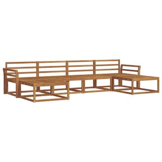 vidaXL Conjunto De Sof&aacute;s De Exterior 6 Pcs Natural Vidaxl