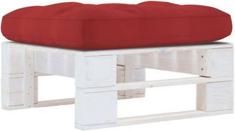 vidaXL Otomana De Jard&iacute;n De Palets Madera De Pino Impregnada Blanca Vidaxl