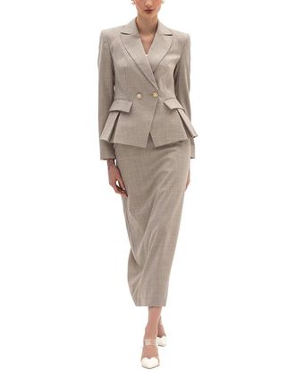 BGL Fashion 2pc Wool Jacket & Skirt Set