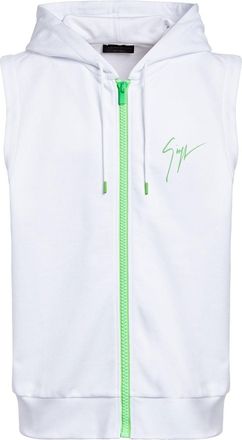 Giuseppe Zanotti LR-41 sleeveless hoodie - men - Cotton - 3XL - White