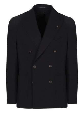 Tagliatore Wollen blazer met dubbele rij knopen - Blauw