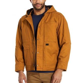 Wolverine Guardian W1208510-213 Mens Brown Cotton Hooded Work Jacket GBO10