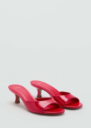 Mango Sandali fascia tacco kitten rosso - Donna - 35 - MANGO