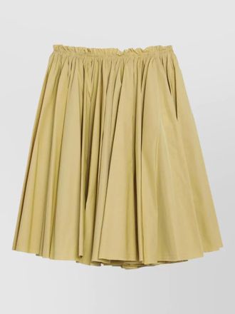 Ami flared skirt elastic waistband gathered detail