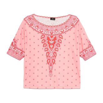 Etro Etro, Blouses, female, Pink, Size: M Paisley Print Blouse