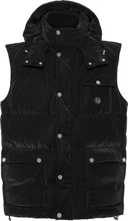 Philipp Plein Nylon Down Jacket Vest - Heren - Bodywarmers - Zwart - S - Nylon - Jassen