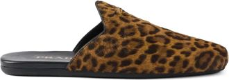 Prada Mules in pelle con stampa leopardo - Toni neutri
