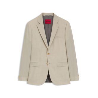 HUGO BOSS Extra-slim-fit suit jacket in wool-blend poplin