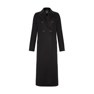 Cesare Gaspari Abrigo Largo Cl&aacute;sico de Lujo Rosie - Coats - Mujer - Negro - XL