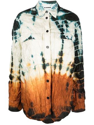 Jil Sander padded tie-dye shirt - Neutrals