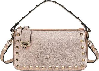 Tiffany & Fred Metallic Studded Convertible Shoulder Bag
