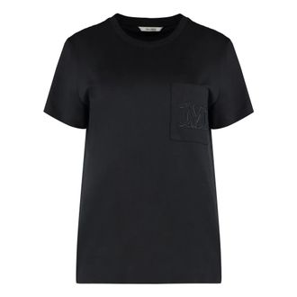 Max Mara T-Shirts, female, Black, Size: M Cotton Jersey T-shirt