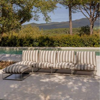 Sklum Divano modulare da giardino 4 pezzi con pouf convertibile Amaro SKLUM