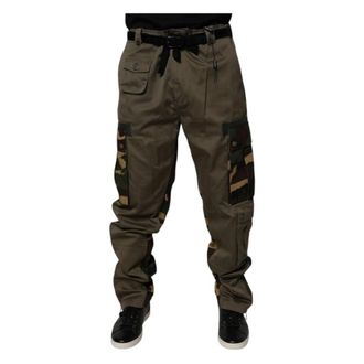 Dolce & Gabbana Patchwork Camouflage Cargo Broek - Heren - Slim Fit Broeken - Veelkleurig - 2XL - Katoen - Broeken
