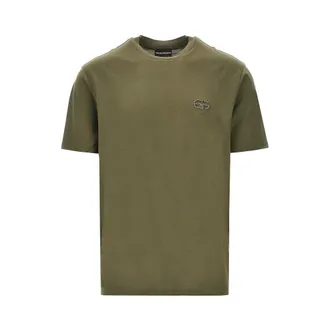 Emporio Armani Lyocell-blend jersey T-shirt with embroidery Man XL