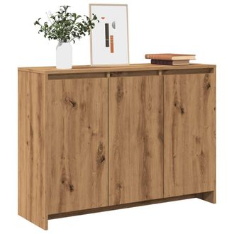 Berkfield Home Sideboard Artisan Oak 102x33x75 cm Engineered Wood in Brown | Size: 102 x 33 x 75 cm