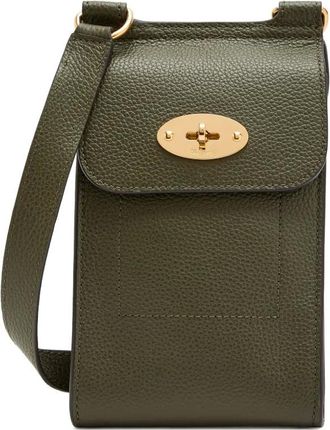 Mulberry mini Antony messenger bag - unisex - Calf Leather/Brass - OS - Green