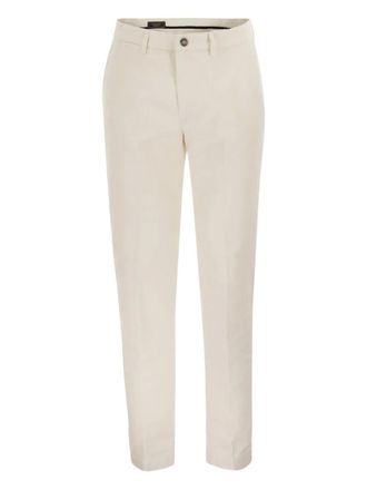 PESERICO gabardine-weave chino trousers - Neutrals