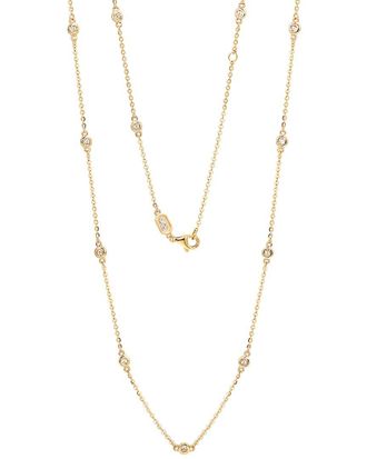 Suzy Levian 14K 0.50 Ct. Tw. Diamond Station Necklace