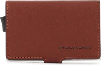 Piquadro Pop-up card holder - Heren - Portefeuilles - Bruin - ONE Size - Accessoires