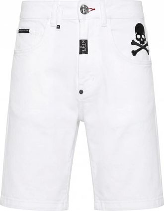 Philipp Plein Uomo, Pantaloncini, Bianco, W33, new