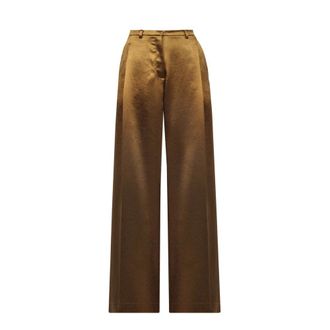 Alysi Wide Trousers, female, Brown, Size: XS Wide Trousers
