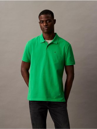 Calvin Klein Jeans Calvin Klein Mens Cotton Pique Classic Polo Shirt - Green - 2XL