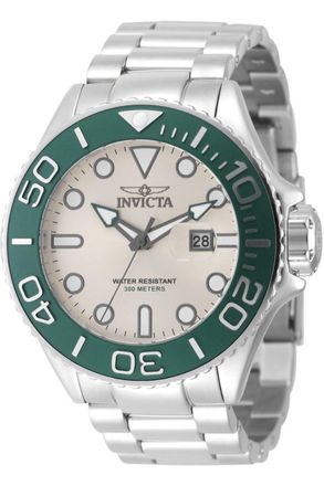 Invicta Grand Diver 49150 Herenhorloge - Quartz Uurwerk - Aluminium, Roestvrij Staal met Beige Wijzerplaat - 52 mm