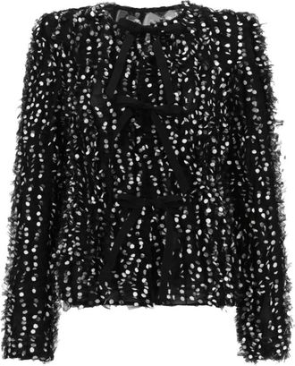 Nina Ricci Chaqueta Corta de Jacquard Adornada - Jackets - Mujer - Negro - S