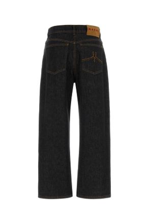 Marni Womens Dark Blue Denim Jeans Blublack Exterior: Cotton Pantaloni