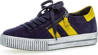 Gabor Women Trainers, Sneakers, Ladies Low-Tops,Low Shoe,Street Shoe,Lacer,Sport Shoe,Leisure,Bluette/Lime,37.5 EU / 4.5 UK
