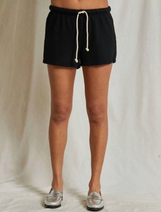 perfectwhitetee Vintage Crew Tee & Short Set In Black