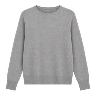 KANGRA Raffinata Ronde Hals Trui - Dames - Ronde hals truien - Grijs - 2XL - Wol - Truien & Vesten