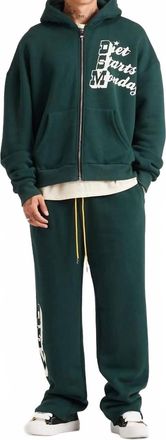 Diet Starts Monday Mens Star Sweatpants In Pine Green