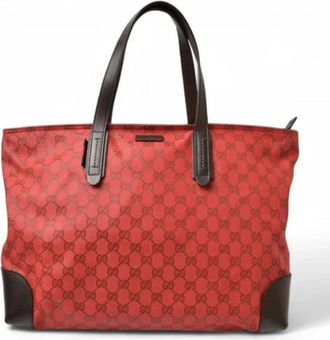 Gucci Pre-owned Canvas gucci-bags - Dames - Vintage Shopper - Rood - ONE Size - Vintage