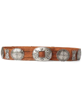Ralph Lauren Collection plaque buckled belt - Brown