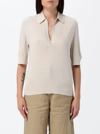 KANGRA Polo in maglia di seta e cashmere